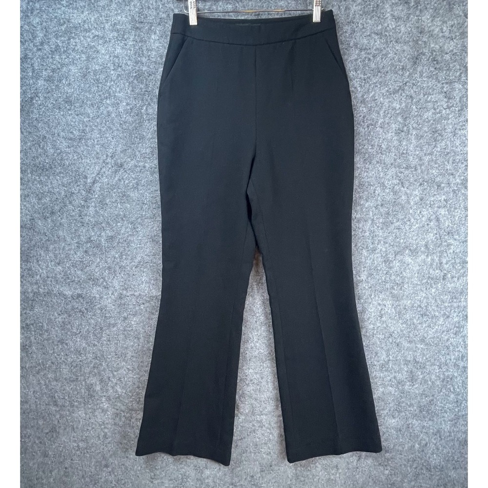Zara Dress Pants Womens M Black High‎ Rise Bootcut Career Office Capsule Basic